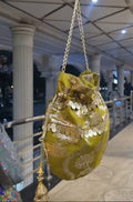 Elegant Golden Mini Potli Bag – Festive Party Pouch