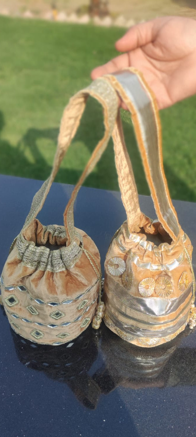 Bohemian Handcrafted Macramé Bucket Bag – Dual Tone Shoulder Bag